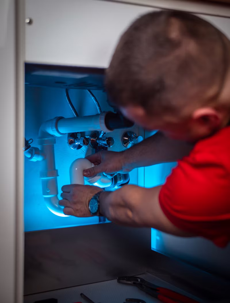 Australian plumbers on the job